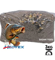Hedyex 3Kg Sazan Tozu Yüksek Proteinli Özel Katkılı Sazan Alabalık Avı Toz Yem