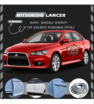 Mitsubishi Lancer Oto Araç Kapı Koruma Fitili 5metre Parlak Gri Renk