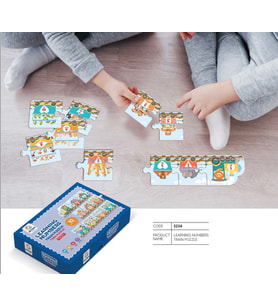 Arnas Toys 5234 Learning Numbers Tren Puzzle 10 Parça Sayılar Karton Puzzle