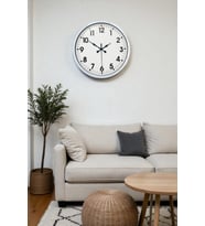 40 Cm Beyaz Metal Standart Duvar Saati