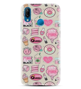 Huawei P20 Lite Mate 10 20 Lite Pro P40 Lite KılıfDesemli Silikon Donut Flamingo 1415
