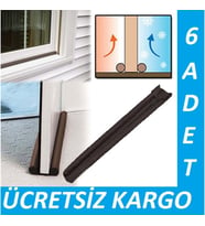 Çift Taraflı Kapı Altı Rüzgar Önleyici Kapı Altı Rüzgar Tutucu (Siyah)