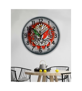 bilge Tasarım retro Duvar Saati 40 x 40 CM (Karışık)
