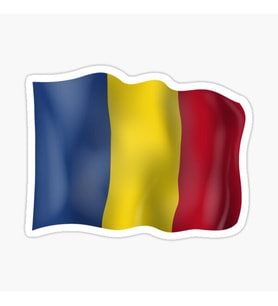 Romanya bayrağı çıkartması 19CM Araba Etiket yapıştırması
