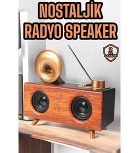 Çalar Radyo Müzik Kutusu Nostaljik Hoparlör Speaker