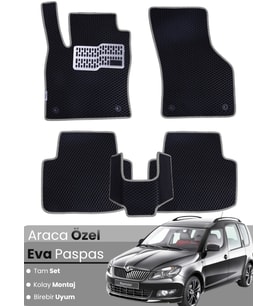 SKODA ROOMSTER (2006-2015) Uyumlu EVA Paspas Tam Set–Oto Paspas,Araca Özel,Kolay Montaj