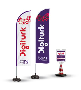 Dıgıturk Reklam Yönlendirme Tanıtım Yelken Bayragı ve Kücük Duba