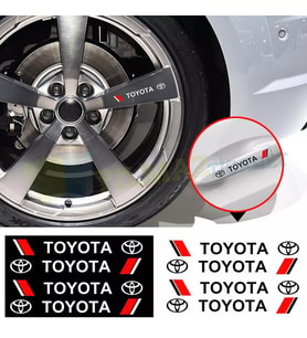 Toyota Logo Kapı Kolu Jant Ayna Oto Sticker Yapıştırma 4 Adet 13 x 1,72 Cm