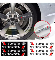 Toyota Logo Kapı Kolu Jant Ayna Oto Sticker Yapıştırma 4 Adet 13 x 1,72 Cm