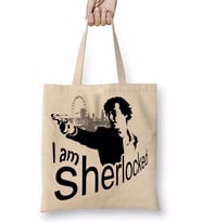 I Am Sher Locked Sherlock Holmes Gun Bez Çanta Uzun Saplı