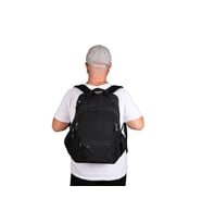 Bagacar 1094 Su Geçirmez İthal Krinkıl Kumaş Laptop Bölmeli Okul ve Günlük Sırt Çantası (Siyah)