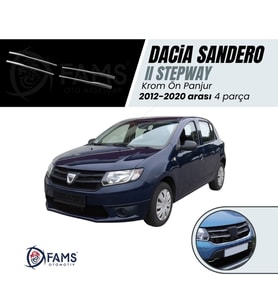 Dacia Sandero II Stepway 2012-2020 Krom Ön Panjur 4 prç. P.Çelik