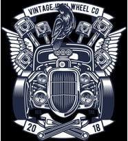 Vintage Araba Sticker 10x10 cmRenkli Sticker