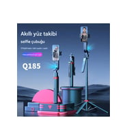 Q185 AI PTZ Akıllı Takip Kameralı Kablosuz Selfie Çubuğu Tripod