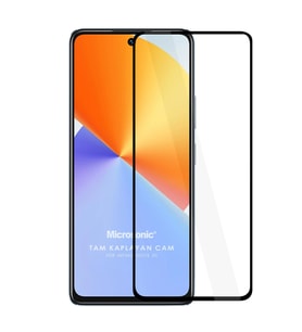 Microsonic Infinix Note 30 Tam Kaplayan Temperli Cam Ekran Koruyucu Siyah