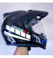 Şerit Tasarımlı Reflektif Gri Motosiklet Kask Sticker Çınar Extreme