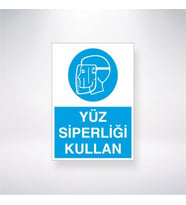 Yüz Siperliği Kullan 21x28 Arkası Yapışkanlı Levha