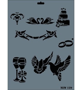 Rich New Seri N-129 Stencil 35x25 cm