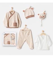 Andywawa Ac25020 Adventurous Bear 5'li Hastane Çıkışı Beige