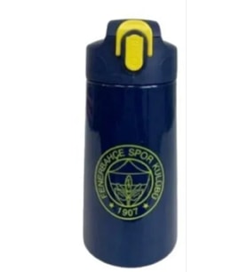 Fenerbahçe Lisanslı Logolu Pipetli Çelik Matara 500ML
