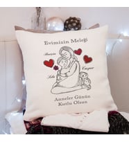 Anneler Günü ( Evimizin Meleği ) Tasarımlı Yastık Kişiye Özel