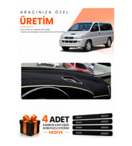 HYUNDAİ STAREX (1997-2007) Uyumlu Torpido Koruma Örtüsü Oto Kılıfı - Siyah Bej