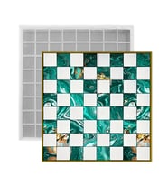 Tahtakale Toptancı Epoksi YERLİ Silikon Kalıp Satranç ve Dama Tahtası Kalıbı 25.5x25.5 CM