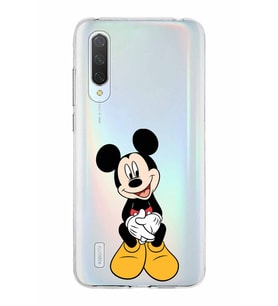 Xiaomi Mi 9 Lite Uyumlu Kapak Mickey Mouse Tasarımlı Şeffaf Silikon Kılıf