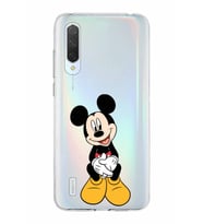 Xiaomi Mi 9 Lite Uyumlu Kapak Mickey Mouse Tasarımlı Şeffaf Silikon Kılıf