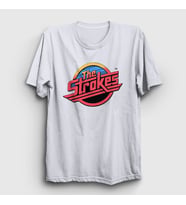 Presmono Unisex Beyaz Vintage Logo The Strokes T-Shirt 525318tt (Beyaz)