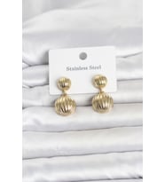 316L Çelik Gold Renk Vintage Model Kadın Küpe TJ-BKP11837