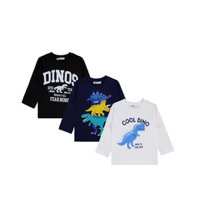 Civil Boys Cool Dino Baskılı 3'lü Set 2-4 Yaş Sweatshirt - Standart