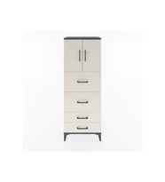 Hyperion Dolap 2 Raflı 4 Çekmeceli 2 Kapaklı 60x44x163 Antrasit-Aytaşı