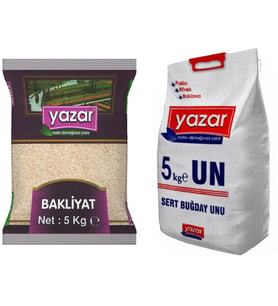 Yazar Pilavlık Pirinç 5 Kg. + Un 5 Kg.