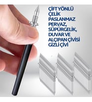 Çift Yönlü Çelik Paslanmaz Pervaz, Süpürgelik, Duvar ve Alçıpan Çivisi 50 li