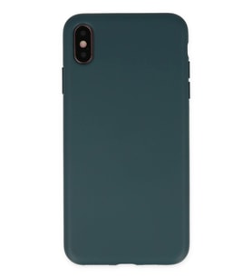 Pilelistore   iPhone XS Max Kılıf Nano içi Kadife Silikon - Koyu Yeşil