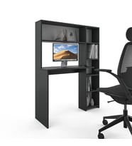 Anzera - Berlin Ofis Masası - Raflı Çalışma Masası (Antrasit)