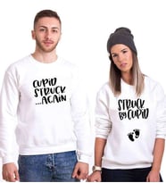 Tshirthane Cupid Struck Agin Sevgili Kombinleri Sweatshirt Kombini (Tek Ürün Fiyatıdır.)
