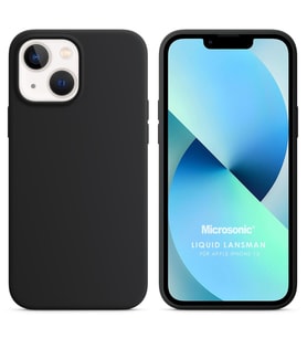 Microsonic Apple iPhone 13 Kılıf Liquid Lansman Silikon Siyah
