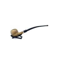Şeffaf Gül Kökü Okuma Piposu, 9 mm Filtreli, Naturel Tasarım