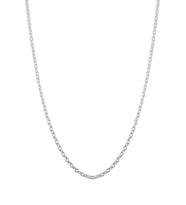 Renk Seçenekli Gold Rose Silver 925 Ayar Gümüş İnce Forse Zincir 45 Cm Uzunluk (Gümüş)