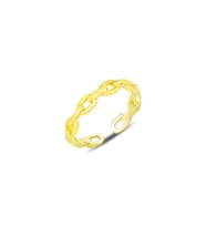 Gümüş altın yaldızlı zincir modeli ayarlamalı yüzük SGTL12170GOLD (Rose)