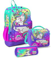 Coral High İlkokul Çantası Seti Su Yeşili Lavanta Unicorn - Kız Çocuk