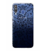Samsung Galaxy M30  Kamera Korumalı Kapak Nostalji Desen Tasarımlı  Şeffaf  Kılıf