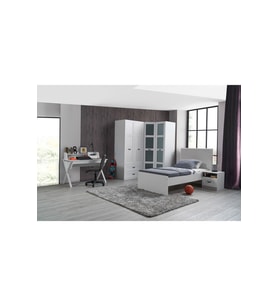 Soft Köşe Genç Odası Takımı (Beyaz)