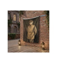 Atatürk Portre Türkiye Cumhuriyeti Kurucusu Mustafa K. Atatürk poster Bayrak Raşel Kumaş 100x150 cm ATA3