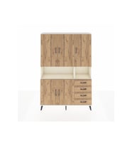 Arges Gardrop 7 Raflı 4 Çekmeceli 5 Kapaklı 132x30x195 Aytaşı-Çam