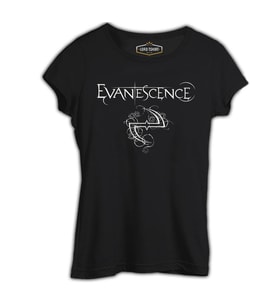 Evanescence Logo II Siyah Kadın Tshirt
