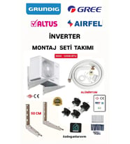 Gree Aırfel Grundıg  Altus inverter  Klima  9000 Btu-12000 Btu Klima  Montaj Seti Takımı