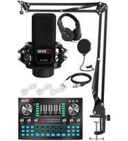 Midex MX-2020 Diamond Set Efektli Ses Kartı Mikrofon Kulaklık Stand Kayıt Canlı Yayın Seti (PC ve Telefon)